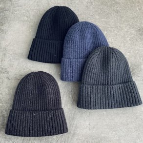 Beannie hue rib strik viskose miks
