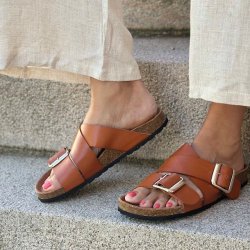 Sandal Lanka cognac - skind str 37 - 41