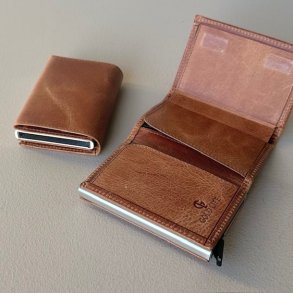 Kort pung med push skind