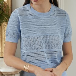 Kortrmet sweater viskose str. S-L