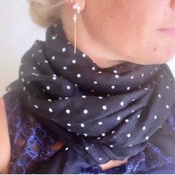 Trklde dot viskose/bomuld