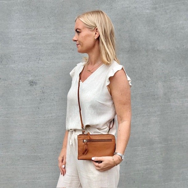 Crossbody Nanna med lynls skind