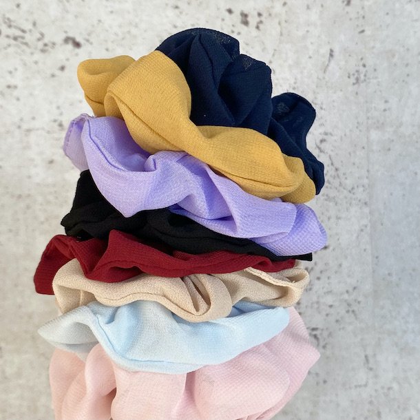 Scrunchie ensfarvet