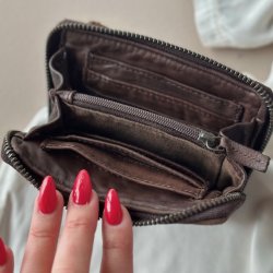 Saco pung med flet Skind