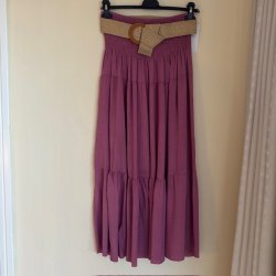 Smock nederdel med natur blte 