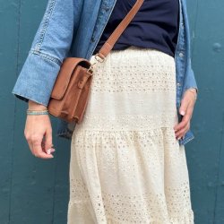 Blonde nederdel Vanilla - str XS-M 100% bomuld