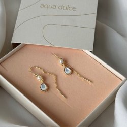 retrde CELESTIA PEARL DROP Forgyldt slv