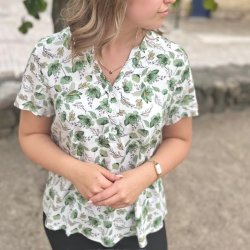 Sommer bluse purpur bomuld str. L-4XL