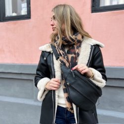 Large bltetaske COW - skind soft sort