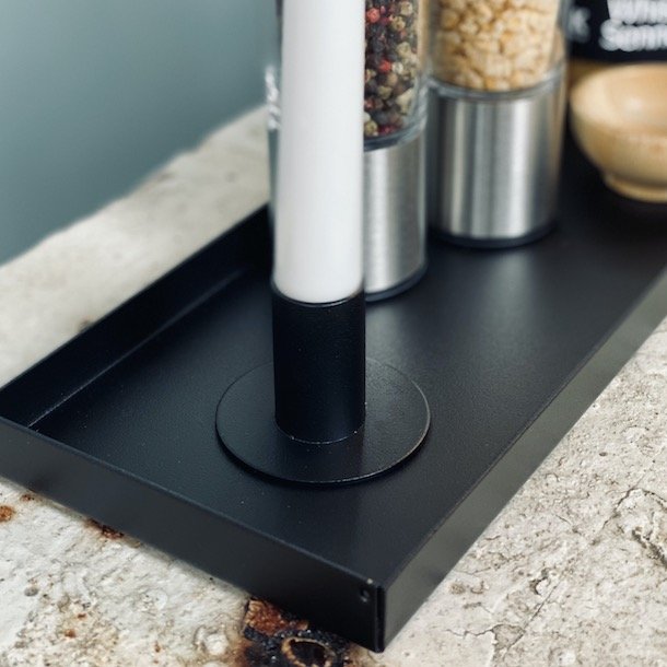 Bord lysestage til kronelys metal 