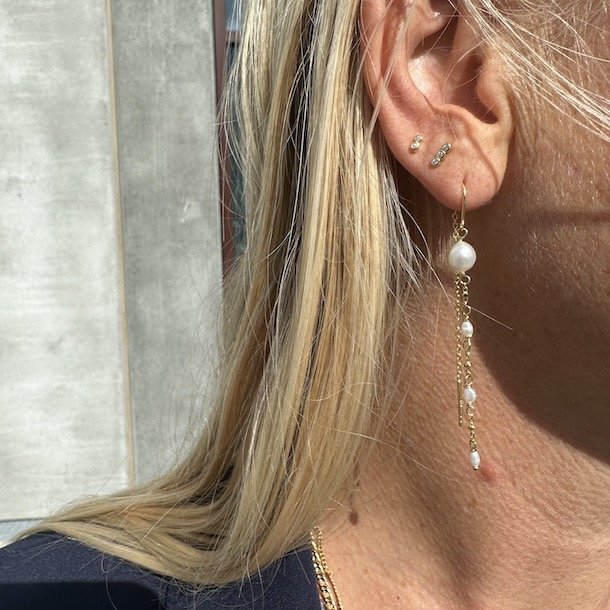 retrde RICE DOT forgyldt slv