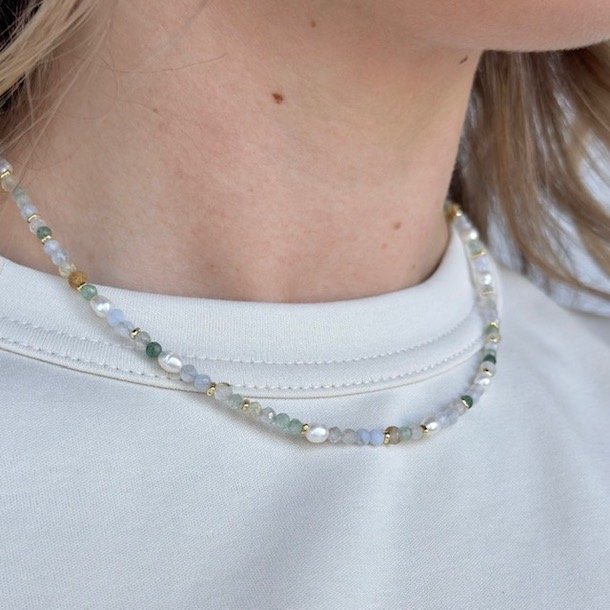 Halskde FRESA Forgyldt slv