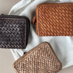 Saco pung med flet Skind