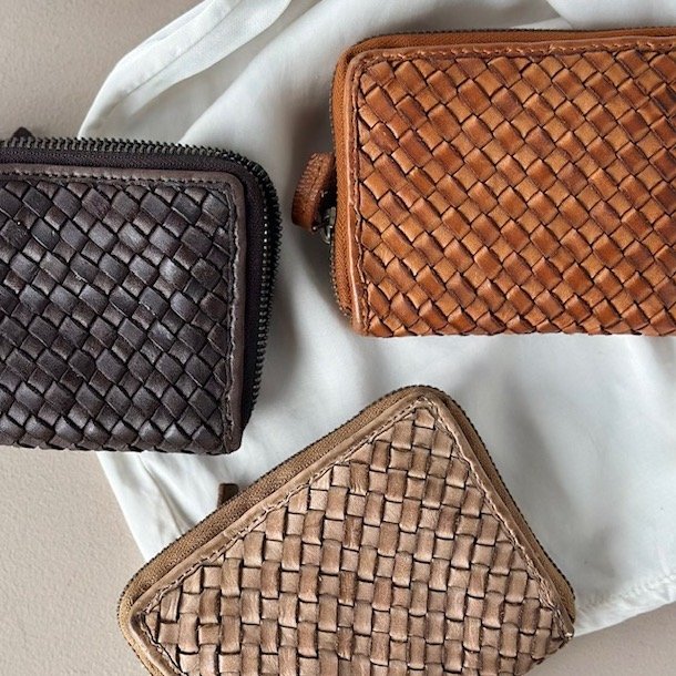 Saco pung med flet Skind