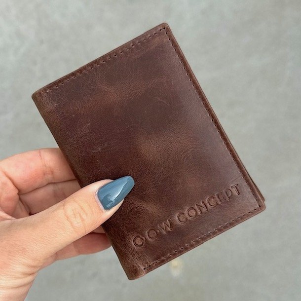 Kortholder 3-fljet Cow skind