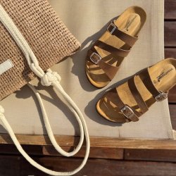 Sandal Amelia Nature VISON - skind str 38