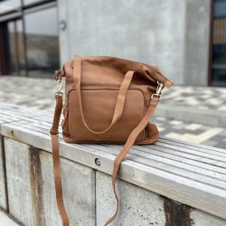 Shopper med lang rem NORA Skind