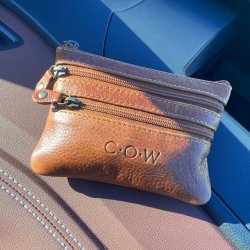  Cow pung m. 4 rum skind raw cognac