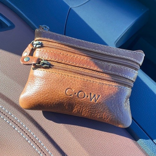  Cow pung m. 4 rum skind raw cognac