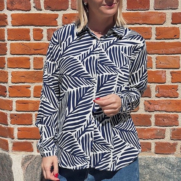 Skjorte SARAH blue/white str. XS-XXL