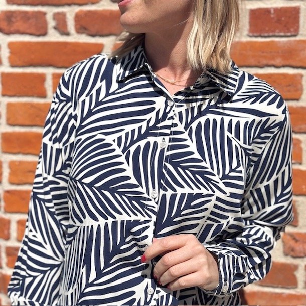 Skjorte SARAH blue/white str. XS-XXL