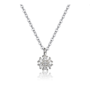 Halskde FLOWER  sterling slv