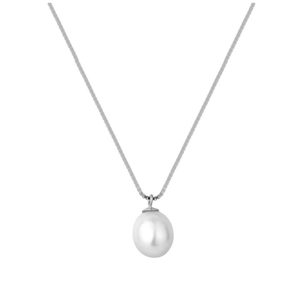 Halskde Ava perle - sterling slv