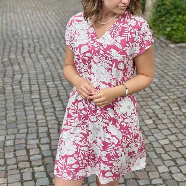 Sommer kjole med lille rme viskose str m-4xl