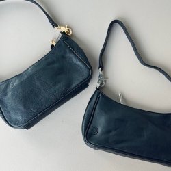 Crossbody / skuldertaske DREW sort skind