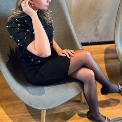 Kort nederdel ribbet str s-l