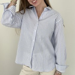 Skjorte Olivia i strib str. S-XL