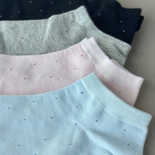 Ankelstrmper med prikker Str. 35-41