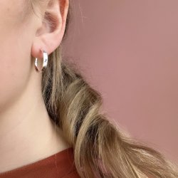 HOOPS SHINY MEDIUM sterling slv