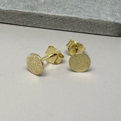 �restikker - M�nt 6mm Forgyldt s�lv