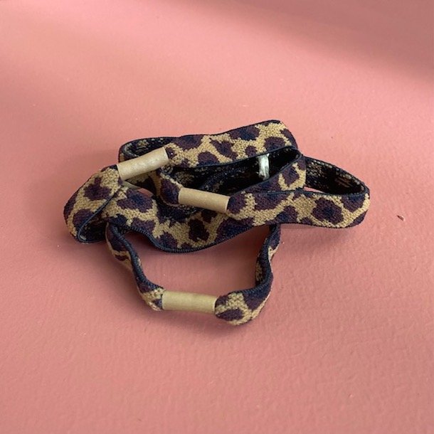 Leopard hrelastikker st af 4 stk