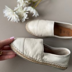 Espadrillos soft med bast skind CREAMA str. 36-42