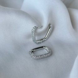 Hoops LIGA square sterling slv 