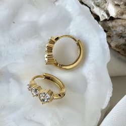 Hoops GLOW MAYA 15 mm vandfast 18kt. forgyldt