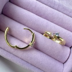 Hoops GUNVA pastel forgyldt slv 