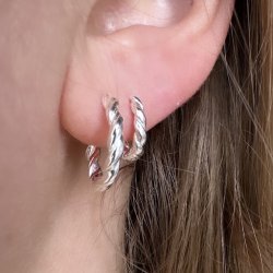 Hoops CURLY 18 mm Sterling Slv