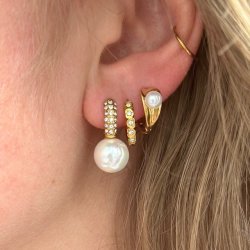 Hoops SHINE LAGOON 10 mm vandfast 18kt. forgyldt 