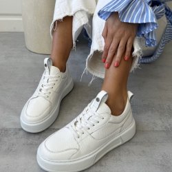 Sneakers THE SPIRIT hvid skind str 36-41