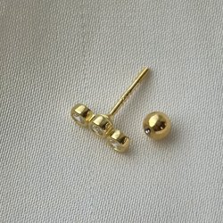 Piercing DINA forgyldt slv