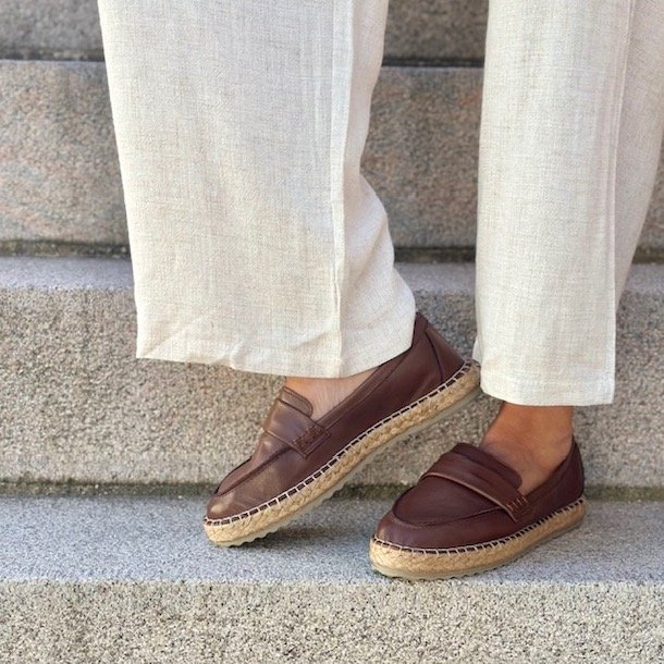 Mokkasiner mrkebrun skind str. 36-41