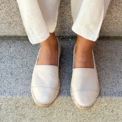 Espadrillos soft med bast skind CREAMA str. 36-42