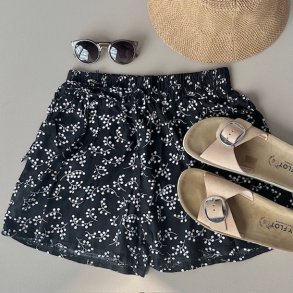 Shorts med smock bomuld str. S-XXL