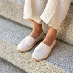 Espadrillos soft med bast skind CREAMA str. 36-42