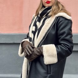 Klassiske skind handsker Fleeceforede lammeskind str 6,5-8