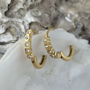 Hoops GLOW AYA 14 mm vandfast 18kt. forgyldt