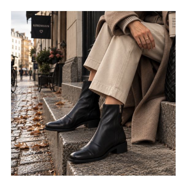 St�vle ONLY ME sort skind str. 37-42